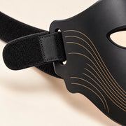 Illustrative black fabric strap and mask attachment, based on supplier reference.