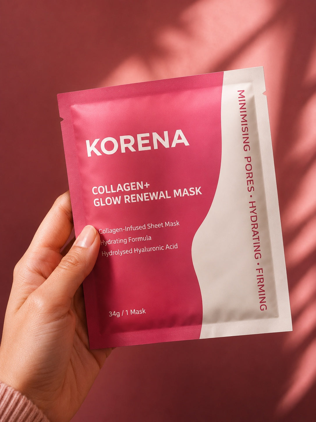 Korena mask in hand